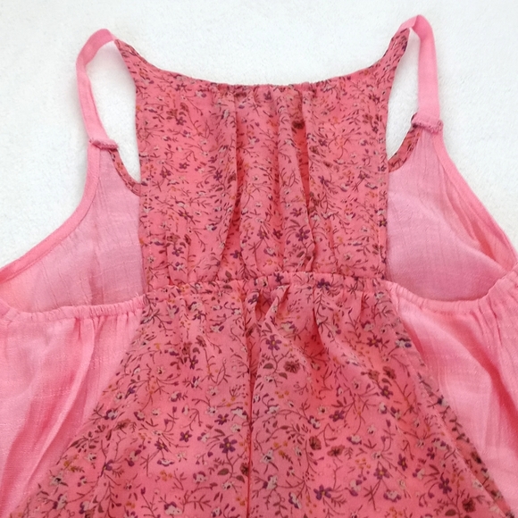 *Relisted* Myth NYC Women's Pink Floral Summer Tank Top Blouse Tie Decor S - Picture 8 of 14